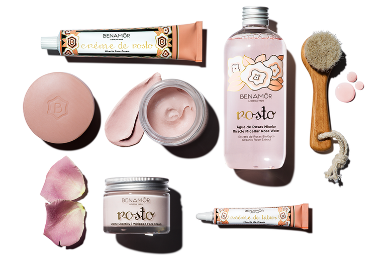 face cream, whipped face cream, micellar rose water, face mask, soap bar, lip cream