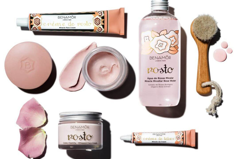 face cream, whipped face cream, micellar rose water, face mask, soap bar, lip cream