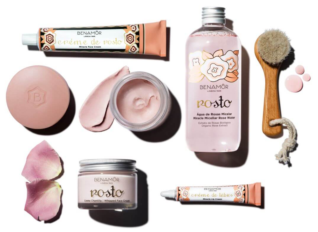 face cream, whipped face cream, micellar rose water, face mask, soap bar, lip cream